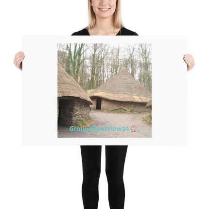 Village Charm Poster with groundfloorview24 with House Logo