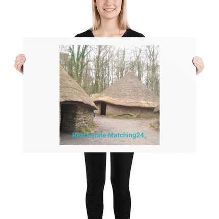 Village Charm Poster with realestatematching24 without key Logo