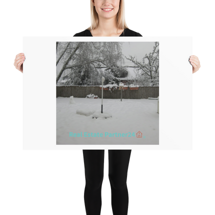 Winter Wonderland Poster with realestatepartner24 with house Logo