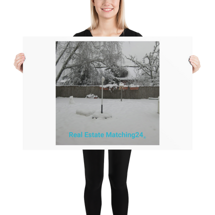 Winter Wonderland Poster with realestatematching24 without key Logo
