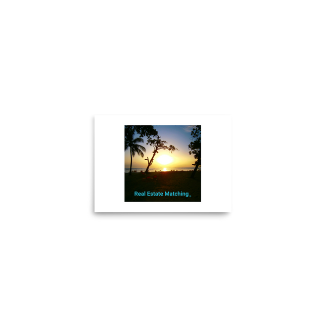 Beutiful Sea View Poster with realestatematching24 with key Logo