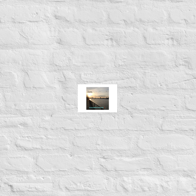 Awesome River View Poster with groundfloorview24 with House Logo