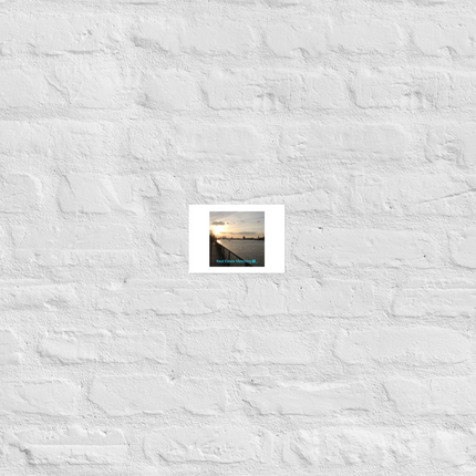Awesome River View Poster with realestatematching with key Logo