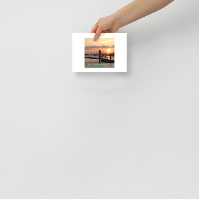 Evening Glow Poster with realestatepartner24 with house Logo