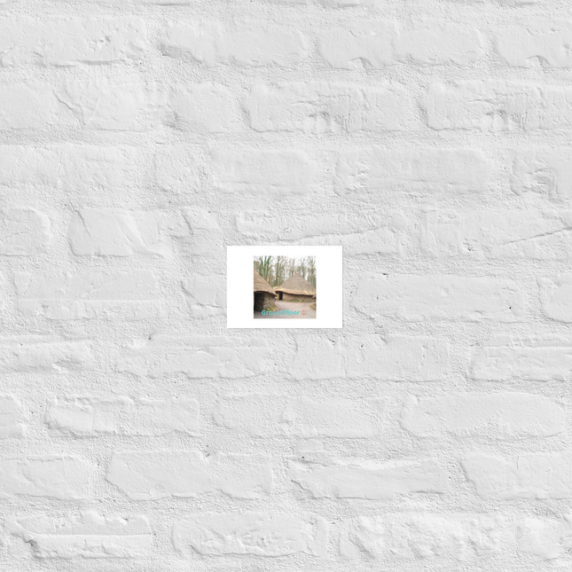 Village Charm Poster with Groundfloor with House Logo