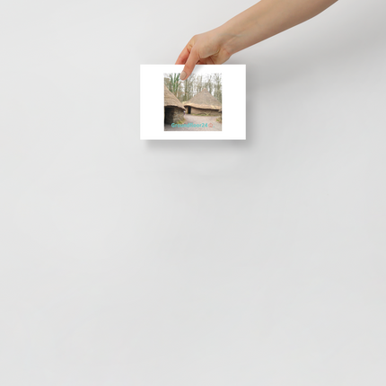Village Charm Poster with Groundfloor24 with House Logo