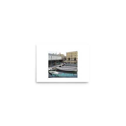 Boat on Water Poster with Groundfloor24 without House Logo