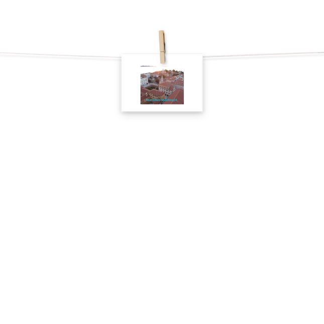 Roof Sunset View Poster with realestatematching24 without key Logo