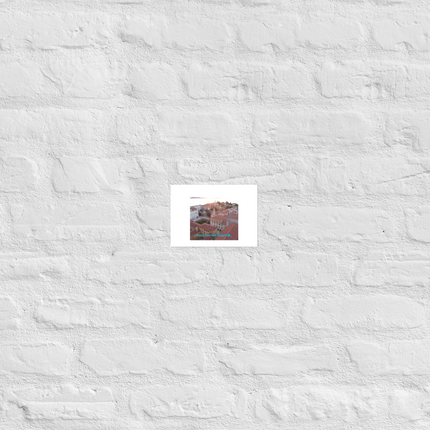 Roof Sunset View Poster with realestatematching24 with key Logo