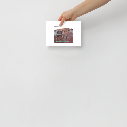 Roof Sunset View Poster with realestatepartner24 with house Logo