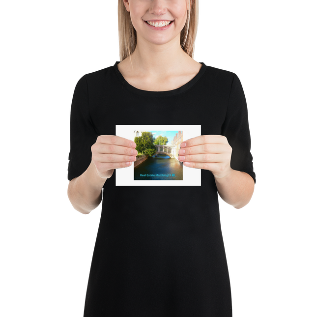 Beutiful Canel Poster with realestatematching24 with key Logo