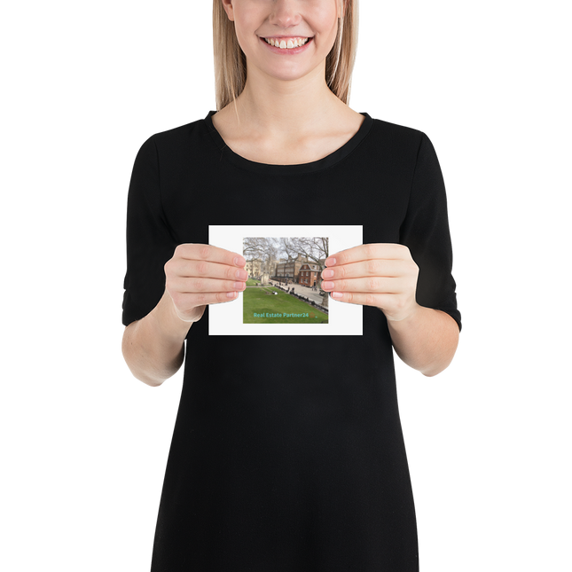 Beutiful Park Poster with realestatepartner24 with house Logo