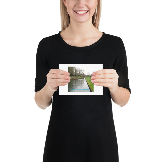 Lakeside Beauty Poster with realestatematching without key Logo