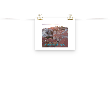 Roof Sunset View Poster with realestatematching24 without key Logo