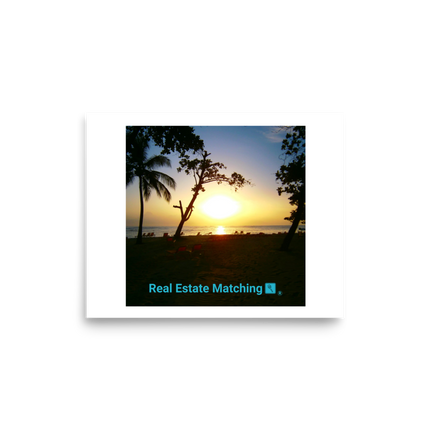 Beutiful Sea View Poster with realestatematching with key Logo