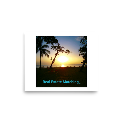 Beutiful Sea View Poster with realestatematching24 with key Logo