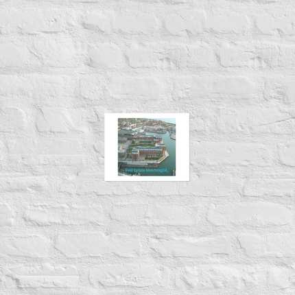 Nice City Poster with realestatematching24 without key Logo
