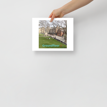 Beutiful Park Poster with Groundfloor with House Logo