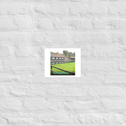 Lakeside Serenity Poster with Groundfloor with House Logo