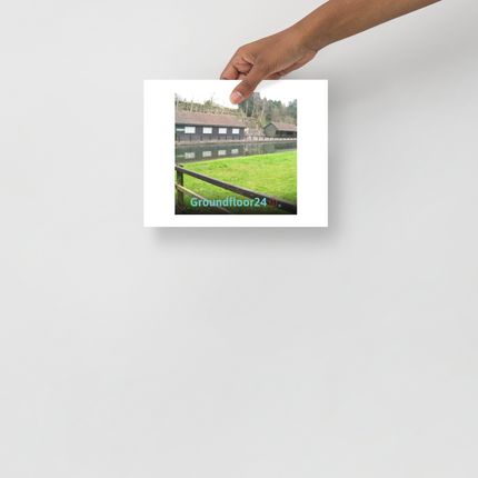 Lakeside Serenity Poster with Groundfloor24 with House Logo