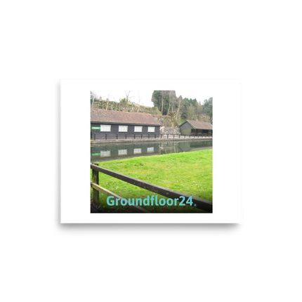Lakeside Serenity Poster with Groundfloor24 without House Logo