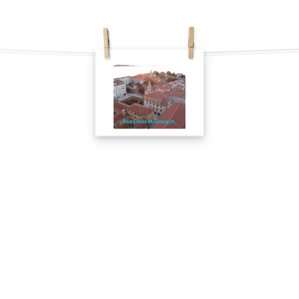 Roof Sunset View Poster with realestatematching24 without key Logo
