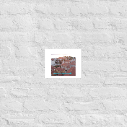 Roof Sunset View Poster with realestatematching24 with key Logo