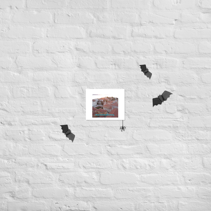 Roof Sunset View Poster with realestatematching without key Logo