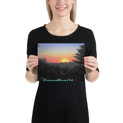 Beutiful Sunset Sinari Poster with Groundfloor24 with House Logo