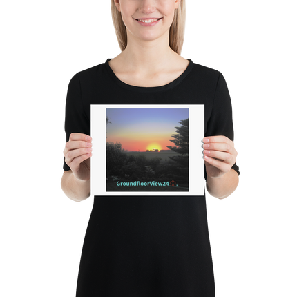 Beutiful Sunset Sinari Poster with groundfloorview24 with House Logo