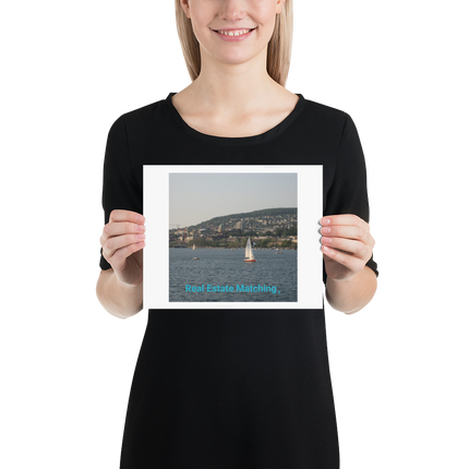Beutiful River & Hills Sinari Poster with realestatematching without key Logo