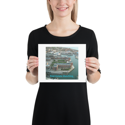 Nice City Poster with realestatematching without key Logo