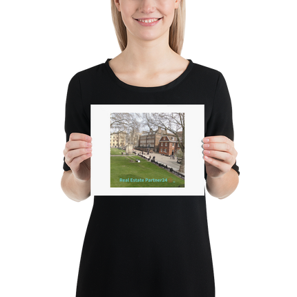Beutiful Park Poster with realestatepartner24 with house Logo