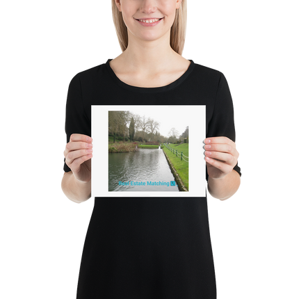 Lakeside Beauty Poster with realestatematching with key Logo