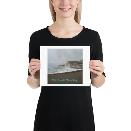 Waves and Sand Poster with realestatematching without key Logo