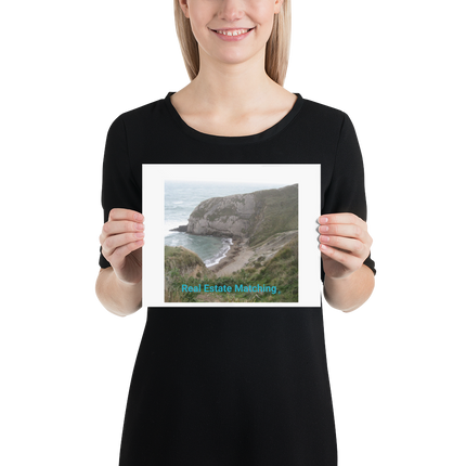 Sea & Hills Poster with realestatematching without key Logo