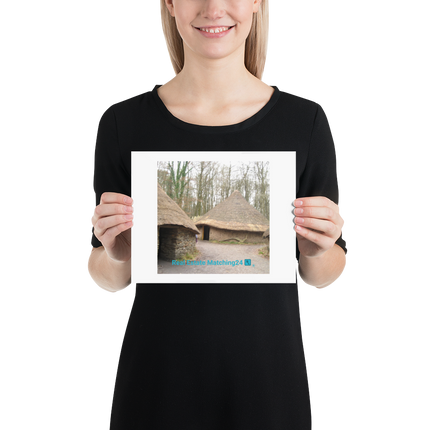 Village Charm Poster with realestatematching24 with key Logo