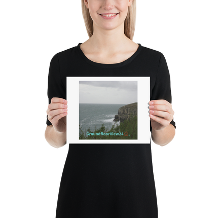 Seaside Serenity Poster with groundfloorview24 with House Logo