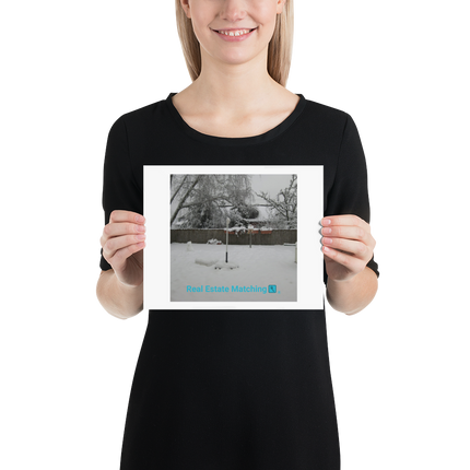 Winter Wonderland Poster with realestatematching with key Logo
