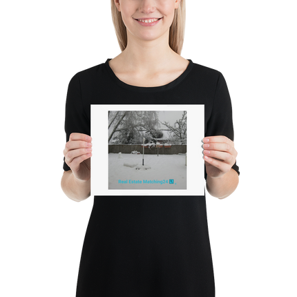 Winter Wonderland Poster with realestatematching24 with key Logo