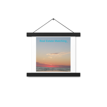 Sunset Sinari Poster with hangers with Real Estate Matching Logo