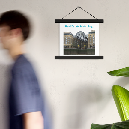 Hay's Galleria Poster with hangers with Real Estate Matching Logo