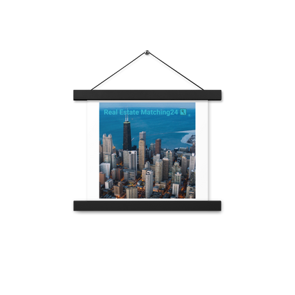 Beutiful Sinari Poster with hangers with Real Estate Matching24 Logo