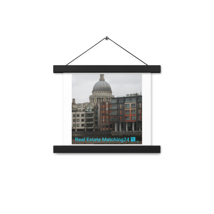 St. Paul's Cathedral Poster with hangers with Real Estate Matching24 Logo