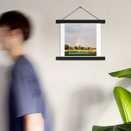 The Rainbow Sinari Poster with hangers with Groundfloor24 Logo