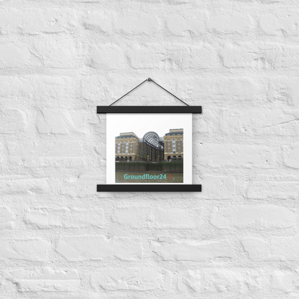 Hay's Galleria Poster with hangers with Groundfloor24 Logo