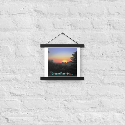 Beautiful Sunset Sinari Poster with hangers with Groundfloor with House Logo