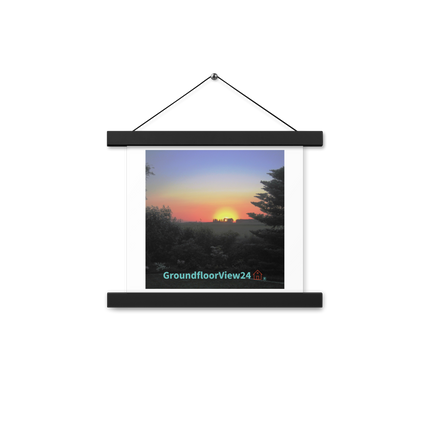 Beautiful Sunset Sinari Poster with hangers with groundfloorview24 with House Logo