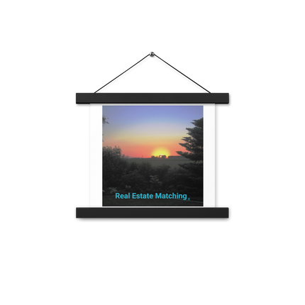 Beautiful Sunset Sinari Poster with hangers with realestatematching without key Logo
