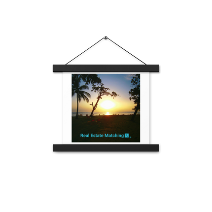 Beautiful Sea View Poster with hangers with realestatematching with key Logo